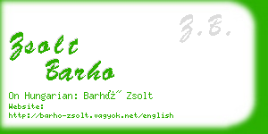 zsolt barho business card